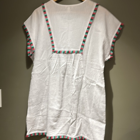 Jcrew Womens White Beach Coverup Top sz XS NWT - Picture 7 of 7